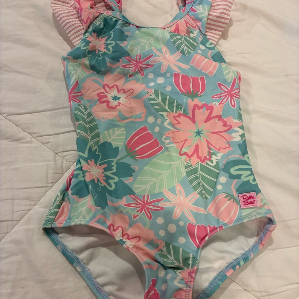 Ruffle Butts Pastel Floral Swimsuit